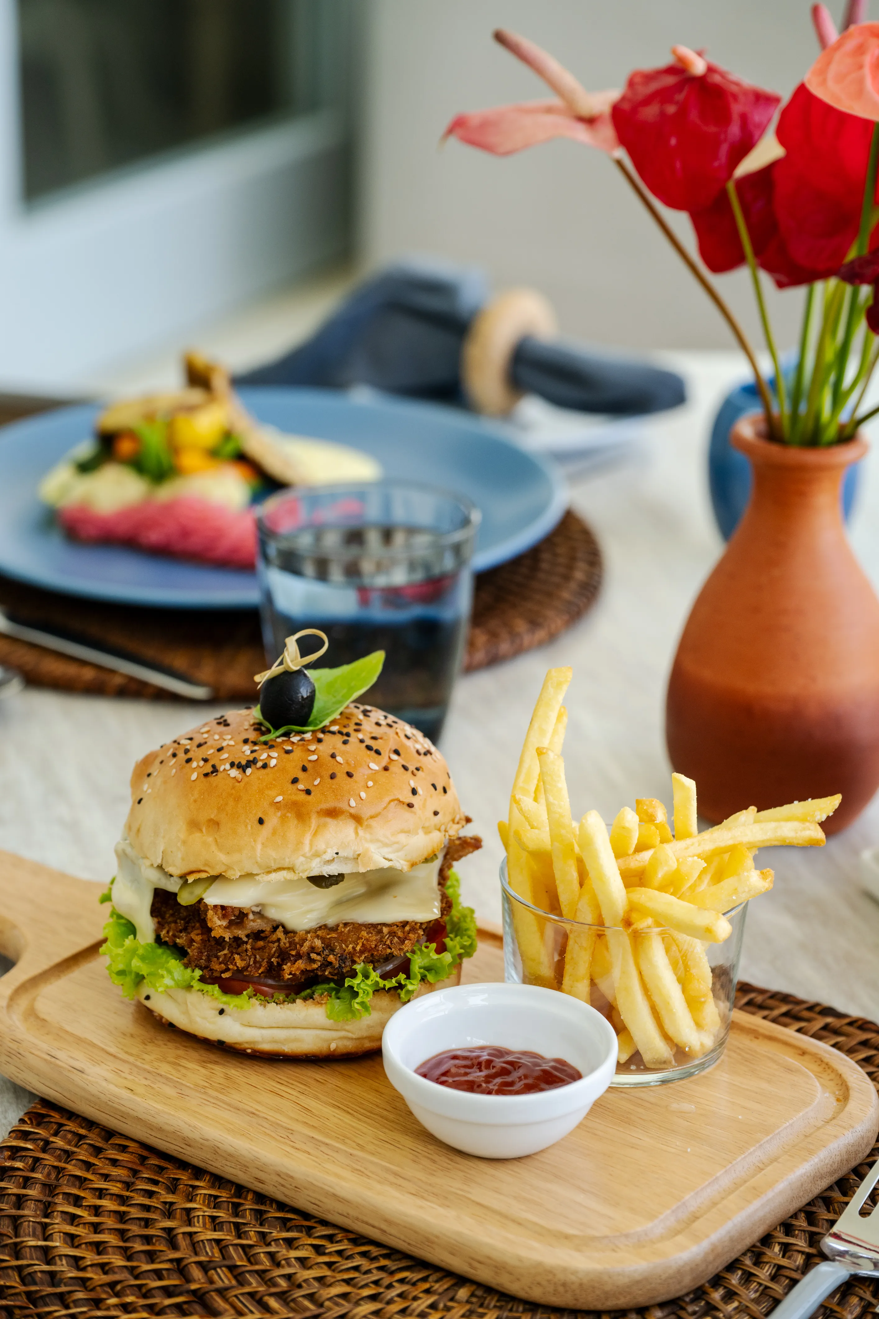 Cocktail with garnish